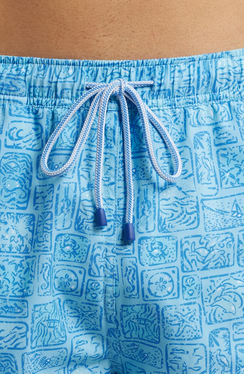 Peter Millar Vitamin Sea Swim Trunks, Alternate, color, Maya Blue