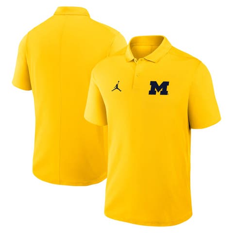 Men's Jordan Brand Maize Michigan Wolverines Primetime Victory Primary Logo Performance Polo