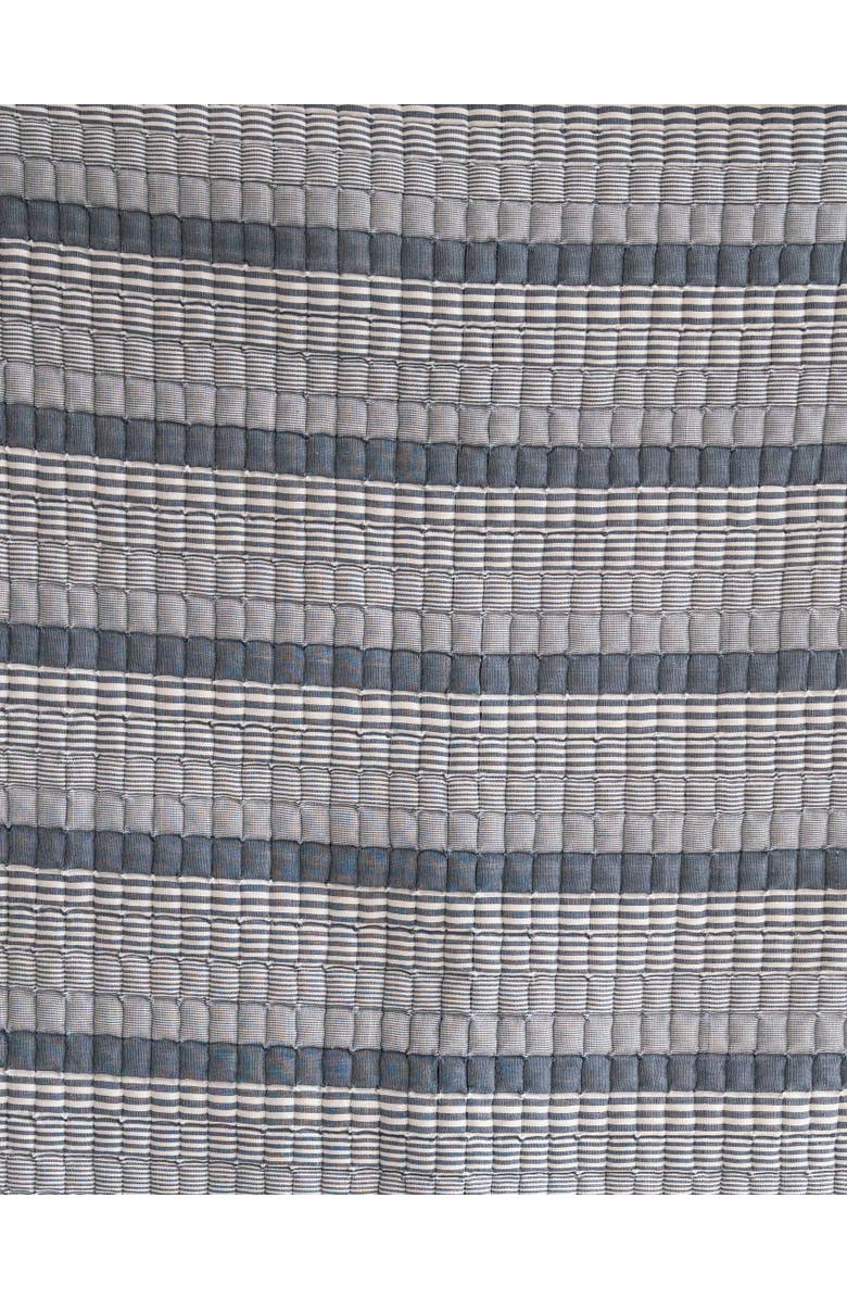 Inner Child Blue Stripes Sujani Quilt, Alternate, color, Queen