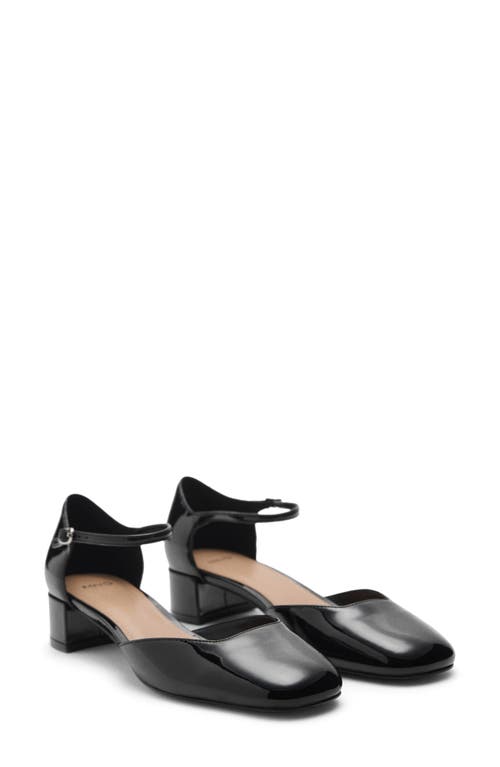 Mango Ankle Strap Pump In Black