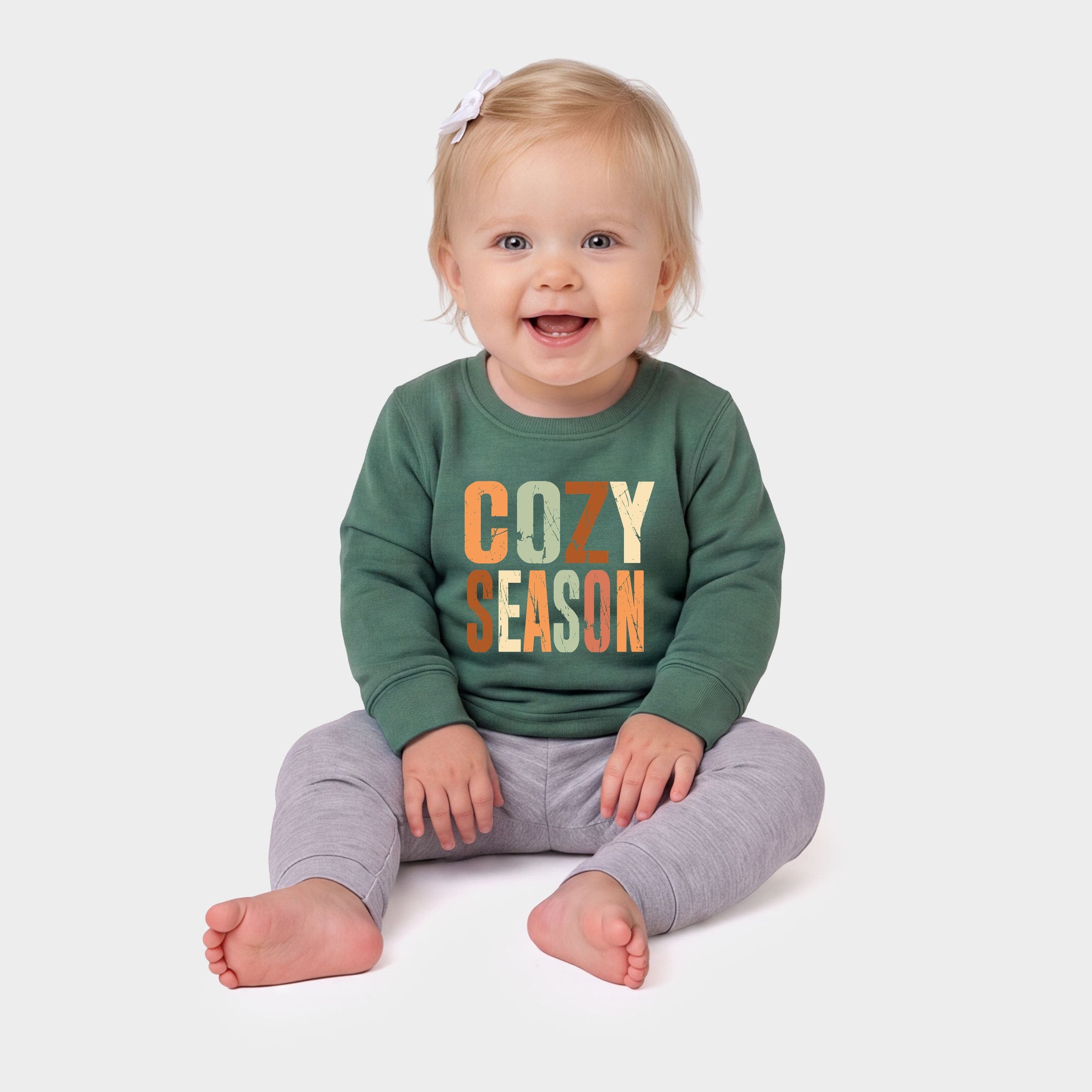 The Juniper Shop Cozy Season Fall Crew Fleece Sweatshirt (Baby) | Nordstrom