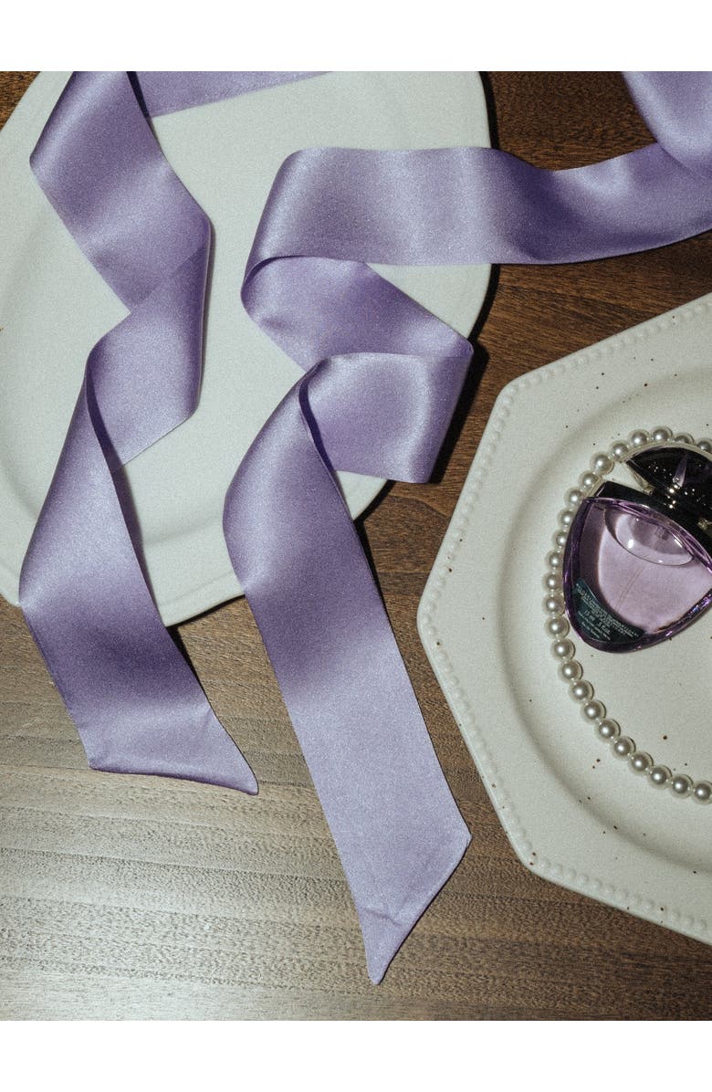 Lost Pattern "La Collectionneuse" Silk Ribbon Scarf, Alternate, color, Purple