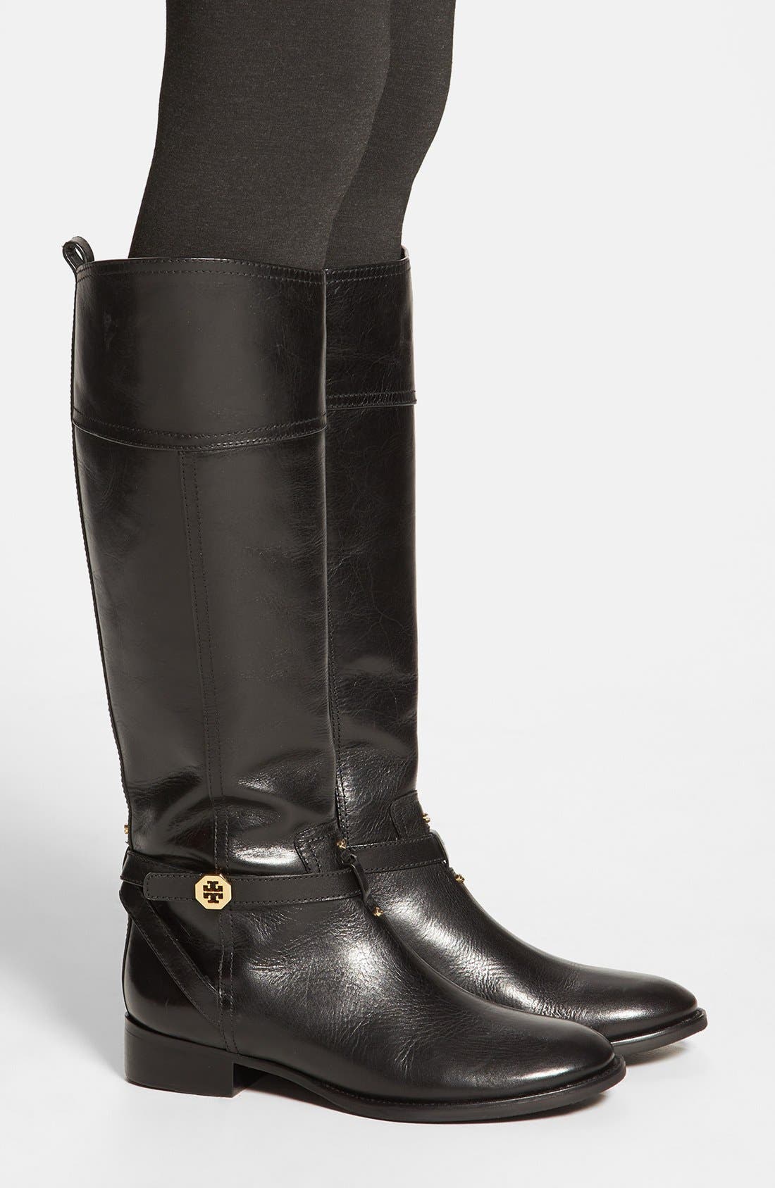 Tory Burch 'Brita' Riding Boot, Alternate, color, 