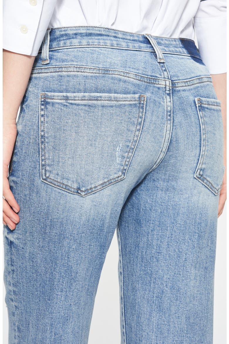 Flora Deep Cuff Straight Jeans, Alternate, color, STELLAR
