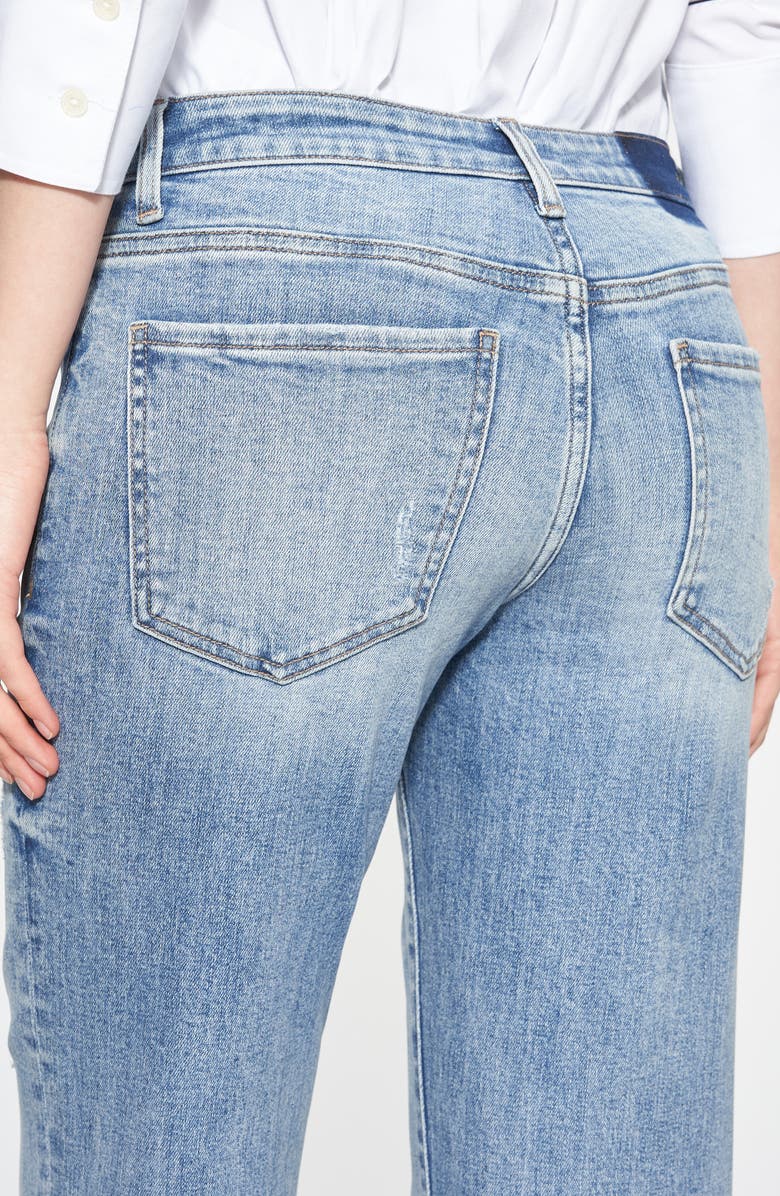 Bayeas Flora Deep Cuff Straight Jeans, Alternate, color, Stellar