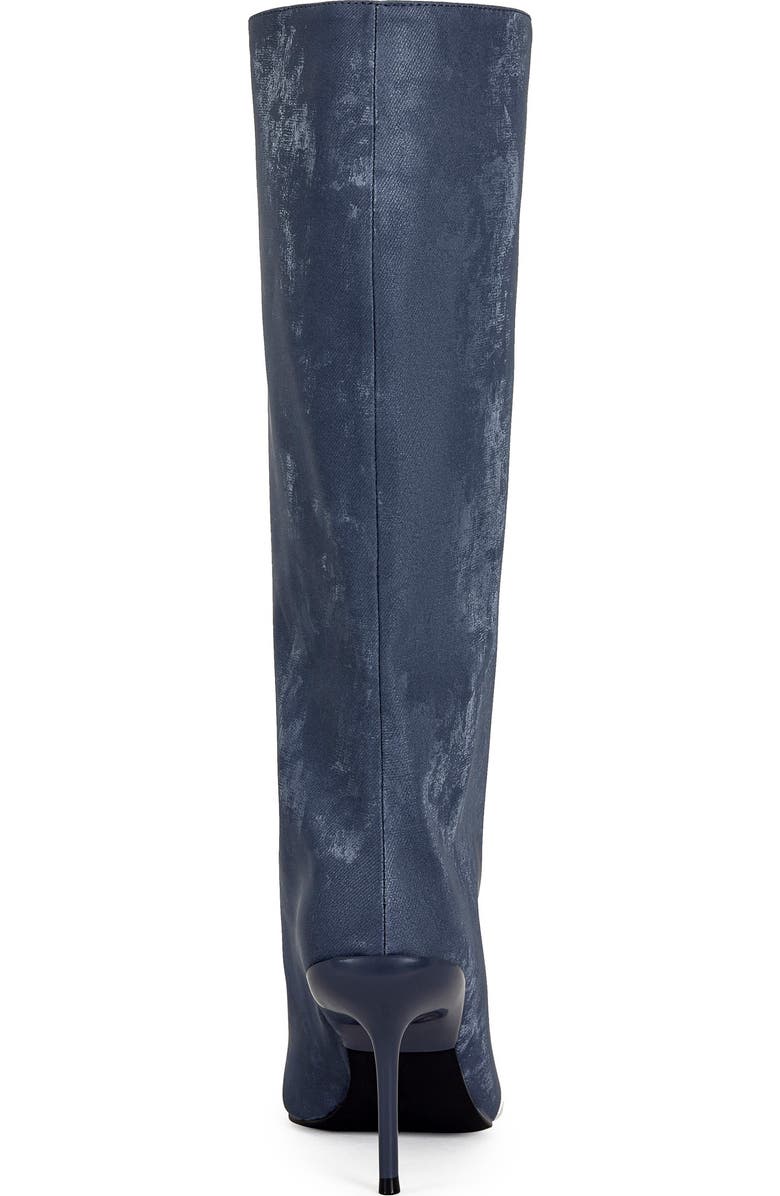 AZALEA WANG Couture Crazy Pointy Toe Knee High Boot, Alternate, color, Blue