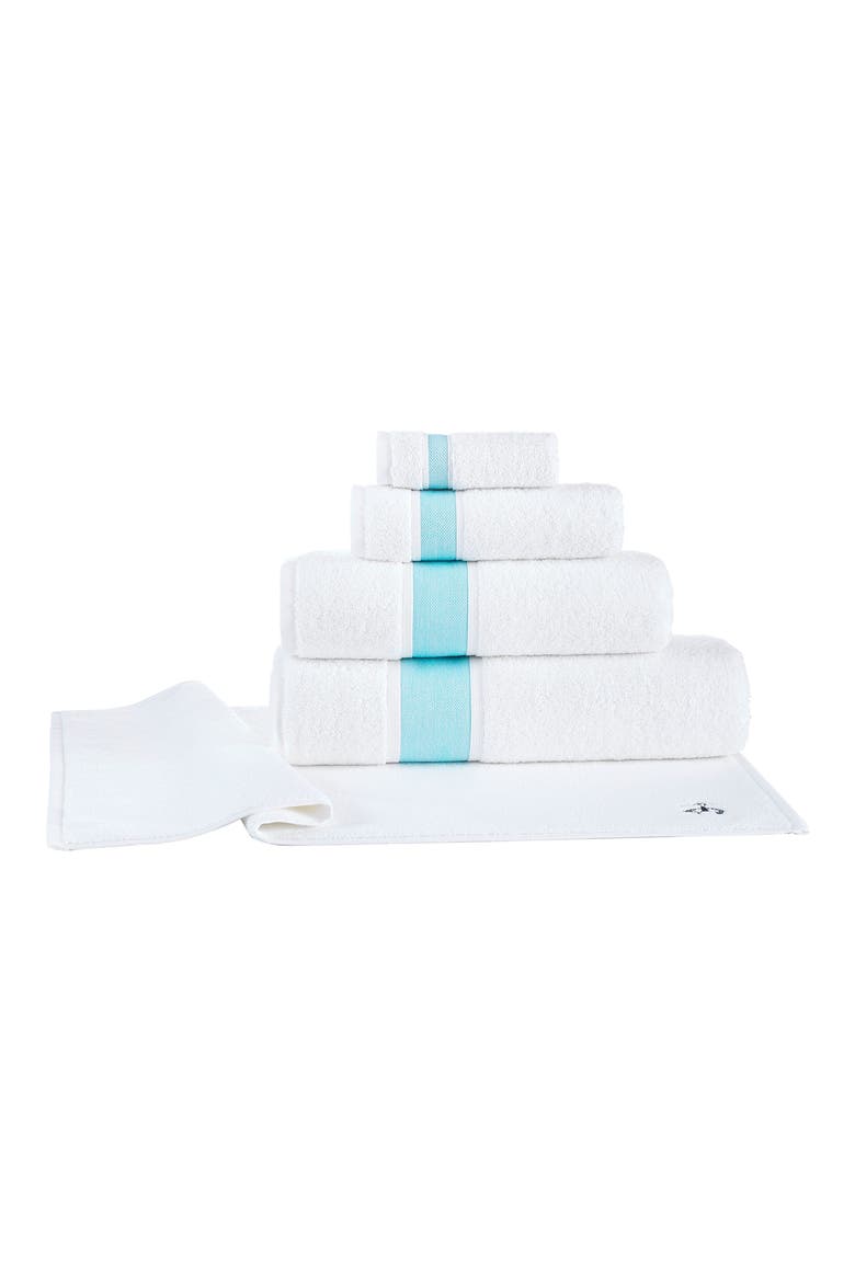2-Piece Robe Stripe Towel Set, Alternate, color, SEA GLASS