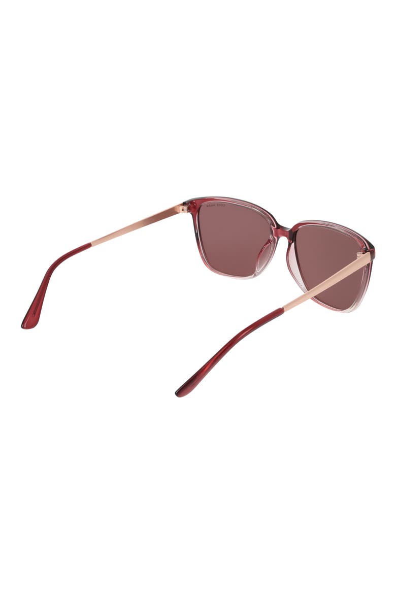57mm Square Sunglasses, Alternate, color, MERLOT GRADIENT