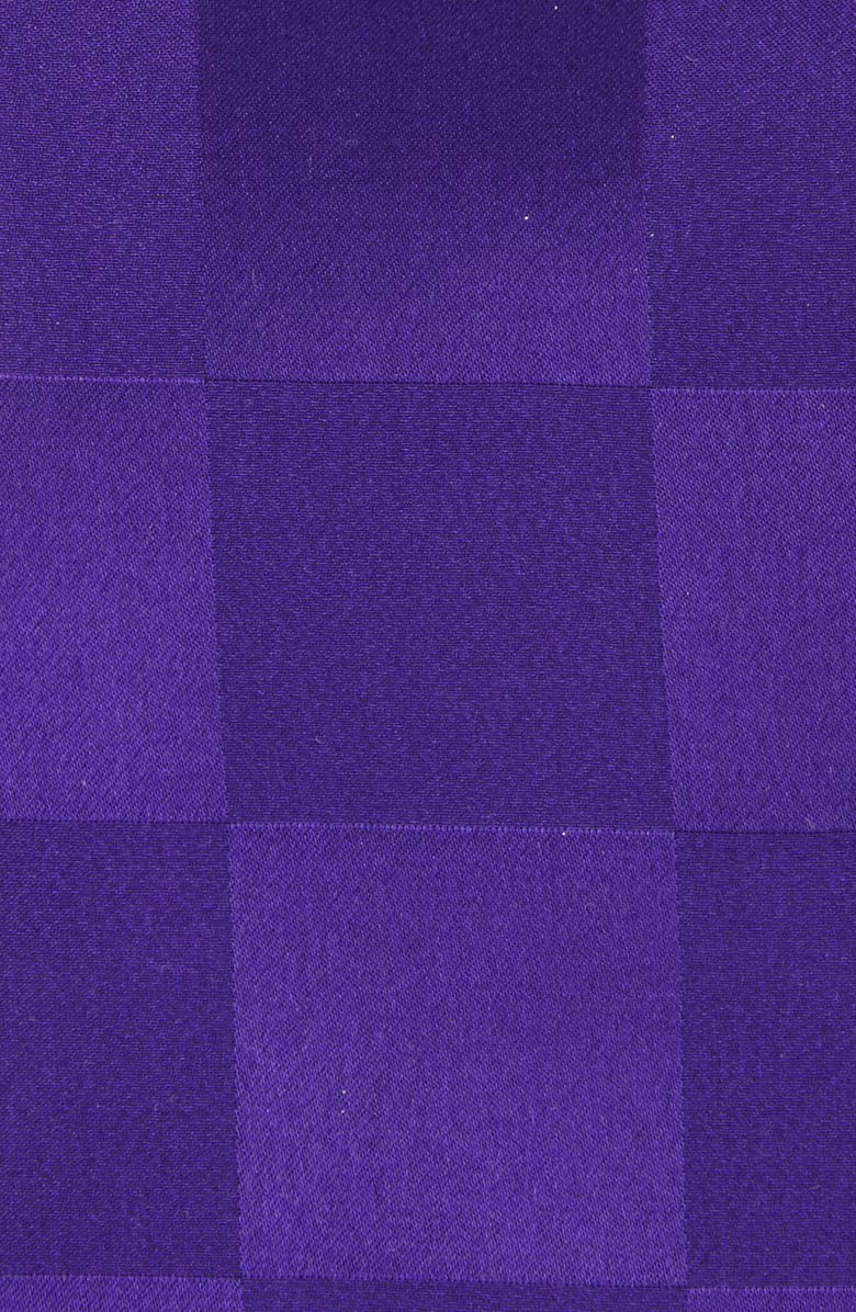 CLIFTON WILSON Purple Check Silk Pocket Square, Alternate, color,
