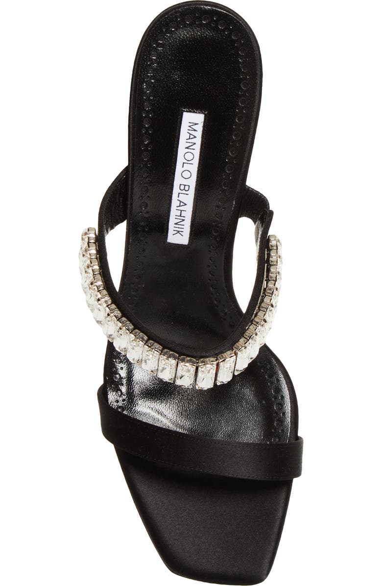 Manolo Blahnik Sako Bay Crystal Embellished Sandal, Alternate, color, Black