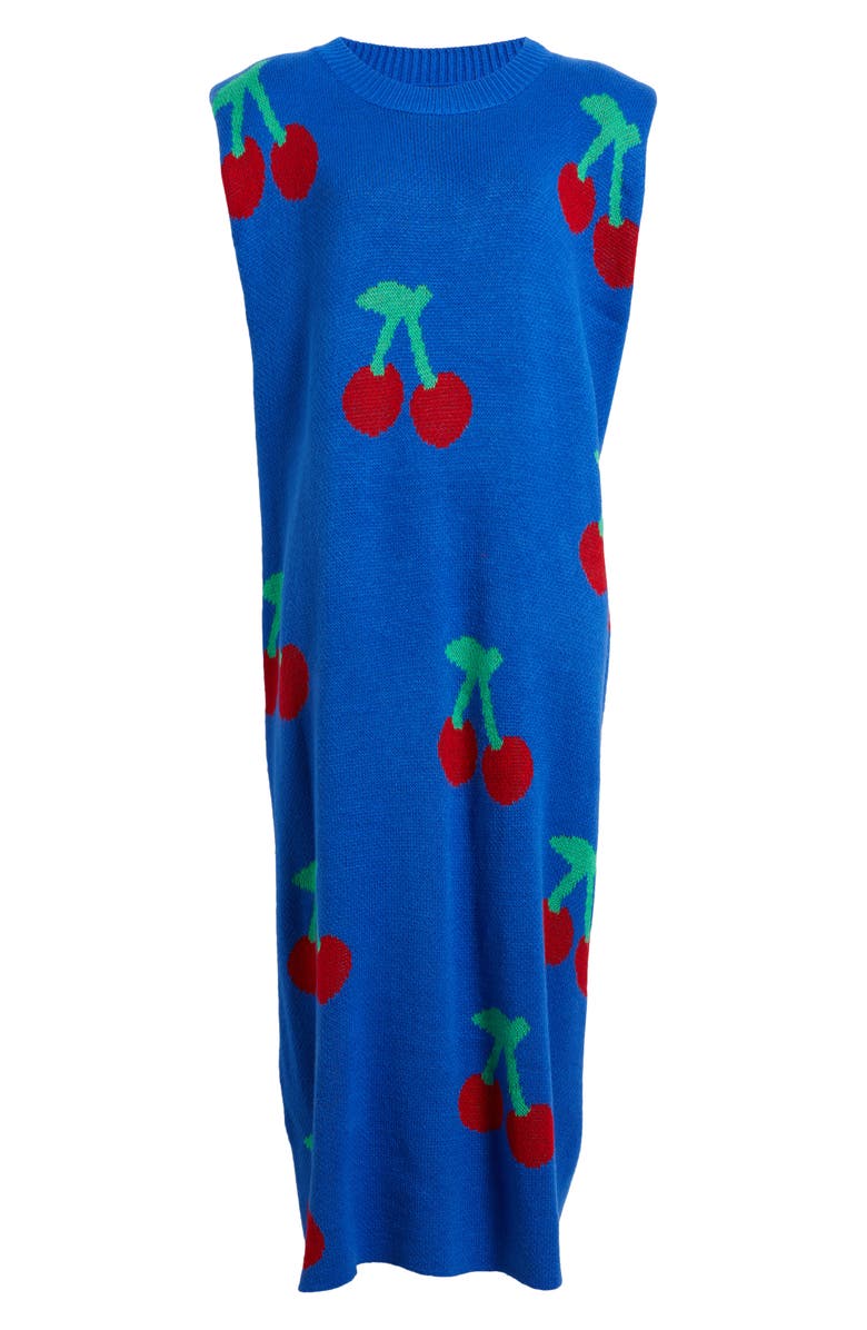 Dressed in Lala Cherry Pie Sleeveless Knit Maxi Dress, Alternate, color, Blue Cherry