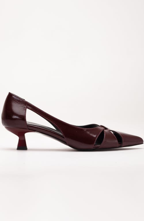 Forever & Always Shoes Sidal Kitten Heel Leather Pumps