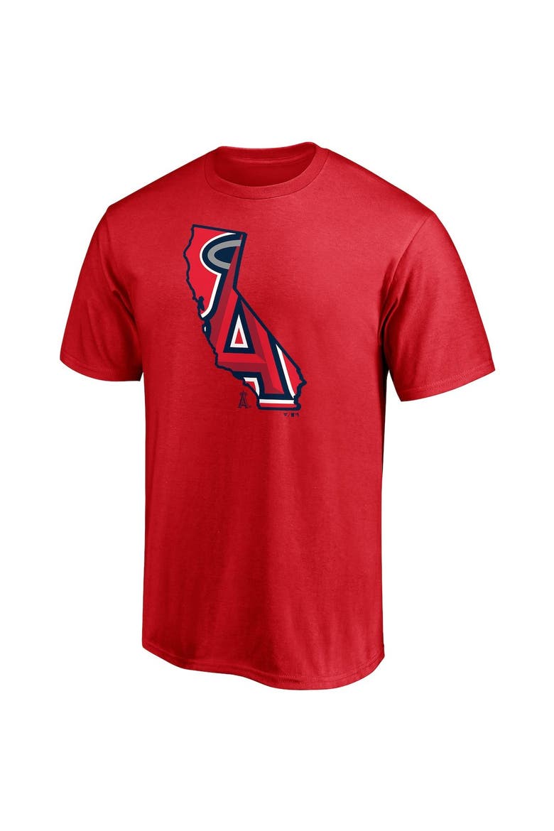 Men's Fanatics Branded Red Los Angeles Angels Hometown State T-Shirt, Alternate, color, Red