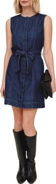 Bella Dahl Seamed Sleeveless Denim Minidress