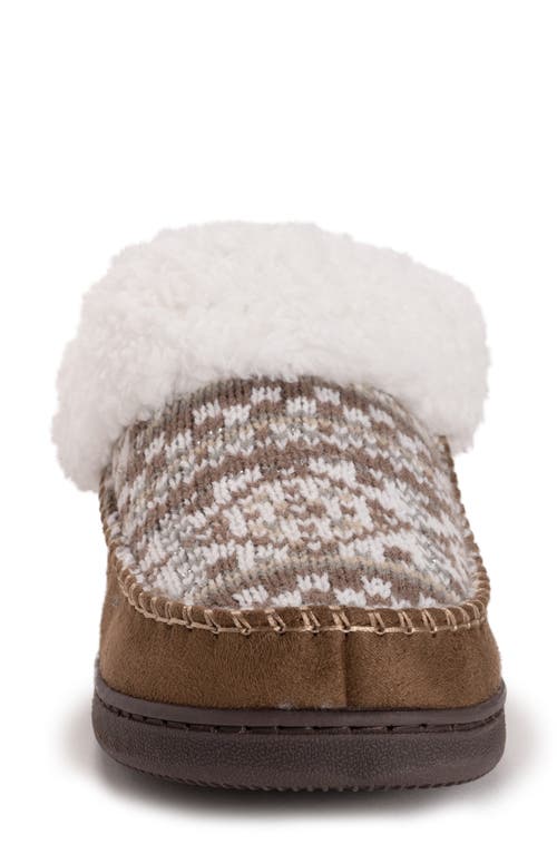 Muk Luks Minerva Faux Shearling Slipper In Gray