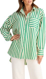 Brave+True Ezra Patch Pocket Stripe Shirt