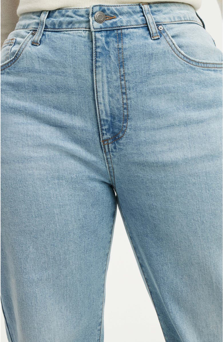 Cotton On Women's Curvy Stretch Straight Jean, Alternate, color, Cloud Blue