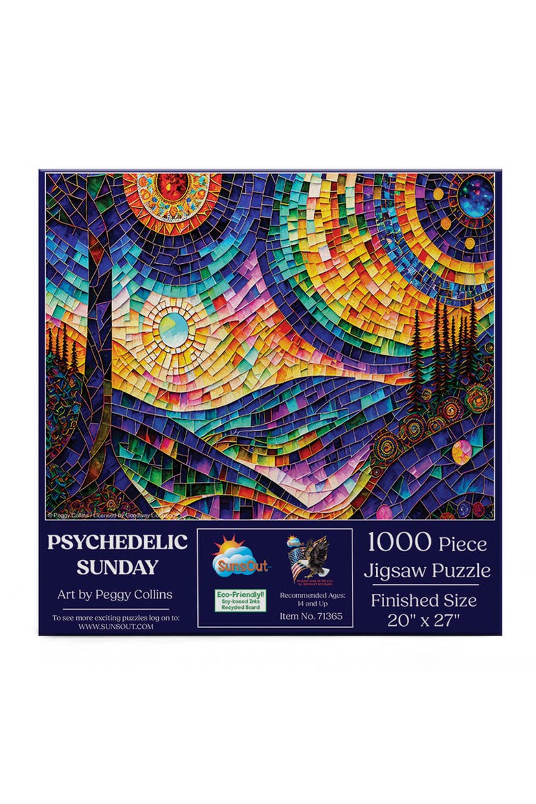 Psychedelic Sunday 1000 piece Jigsaw Puzzle for Adults, Alternate, color, Multicolor