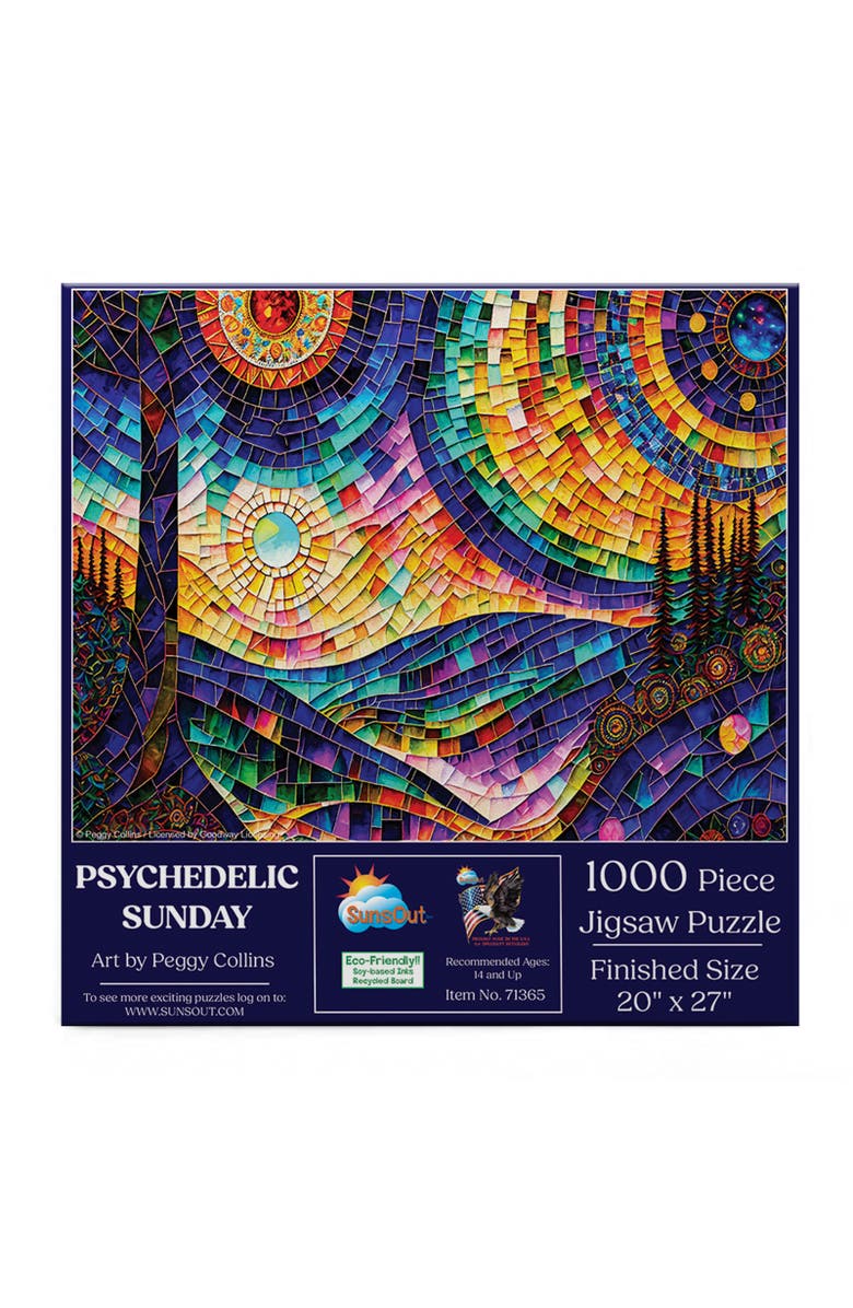 Sunsout Psychedelic Sunday 1000 piece Jigsaw Puzzle for Adults, Alternate, color, Multicolor
