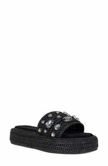 AZALEA WANG Baste Platform Slide Sandal