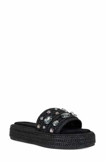 AZALEA WANG Baste Platform Slide Sandal