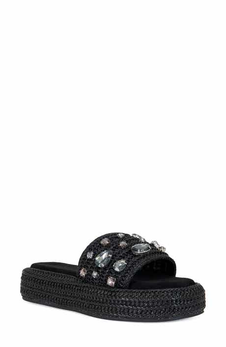 AZALEA WANG Baste Platform Slide Sandal
