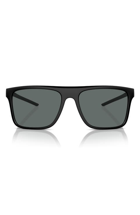 58mm Polarized Flat Top Sunglasses