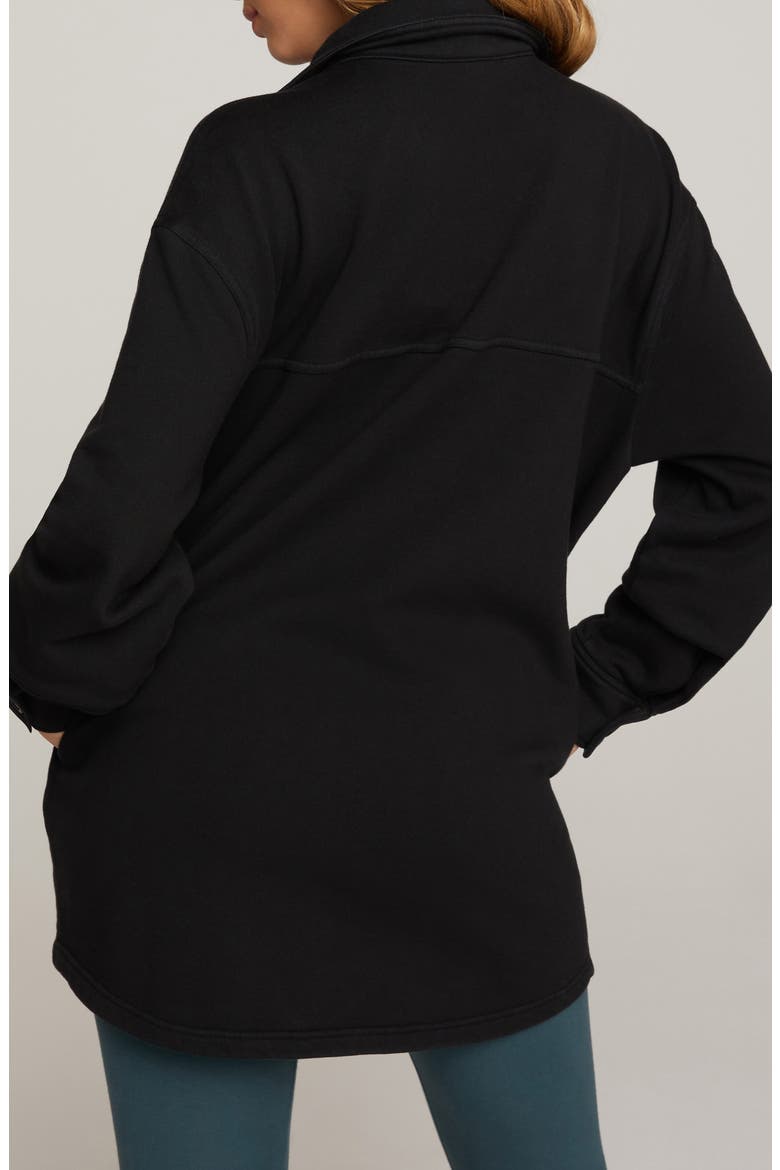 Fleece Shirt Jacket, Alternate, color, BLACK001
