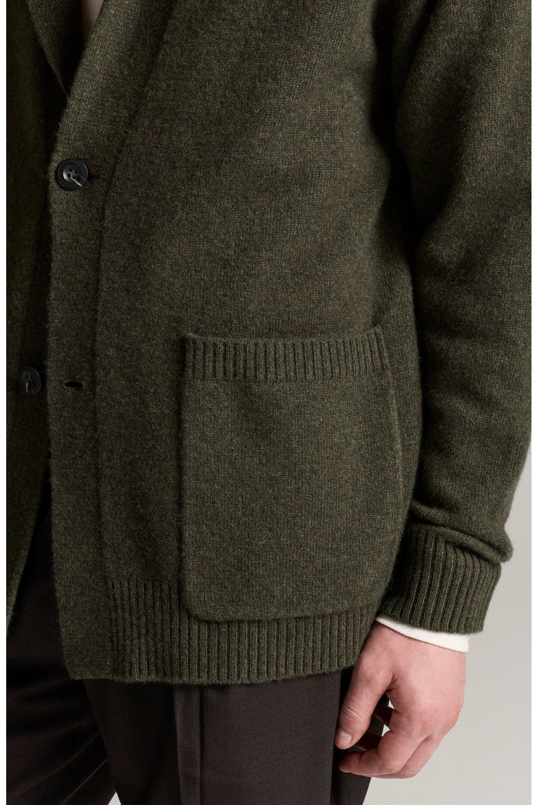 Wool & Cashmere Felted Blazer, Alternate, color, HEATHER NIGHT LEAF
