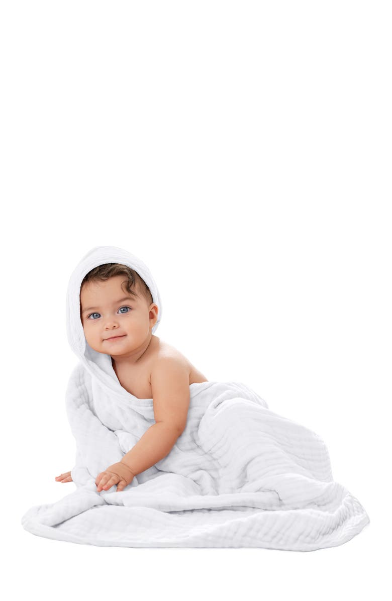 Comfy Cubs Baby Hooded Towels - Pack of 1, Alternate, color, White
