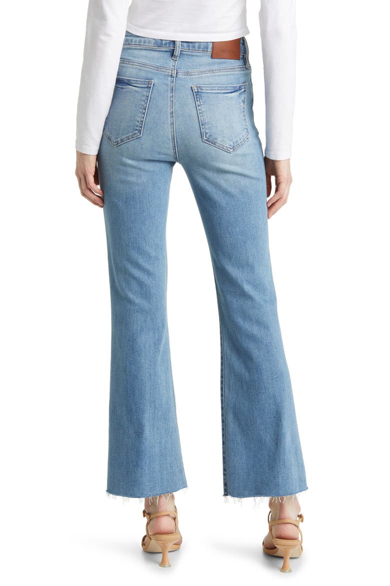 Raw Hem Bootcut Jeans, Alternate, color, LIGHT WASH