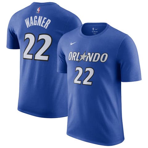 Men's Nike Franz Wagner Blue Orlando Magic Icon Edition Name & Number T-Shirt