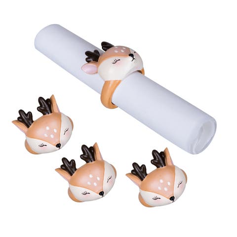 Oh Deer Napkin Rings, Set of 4