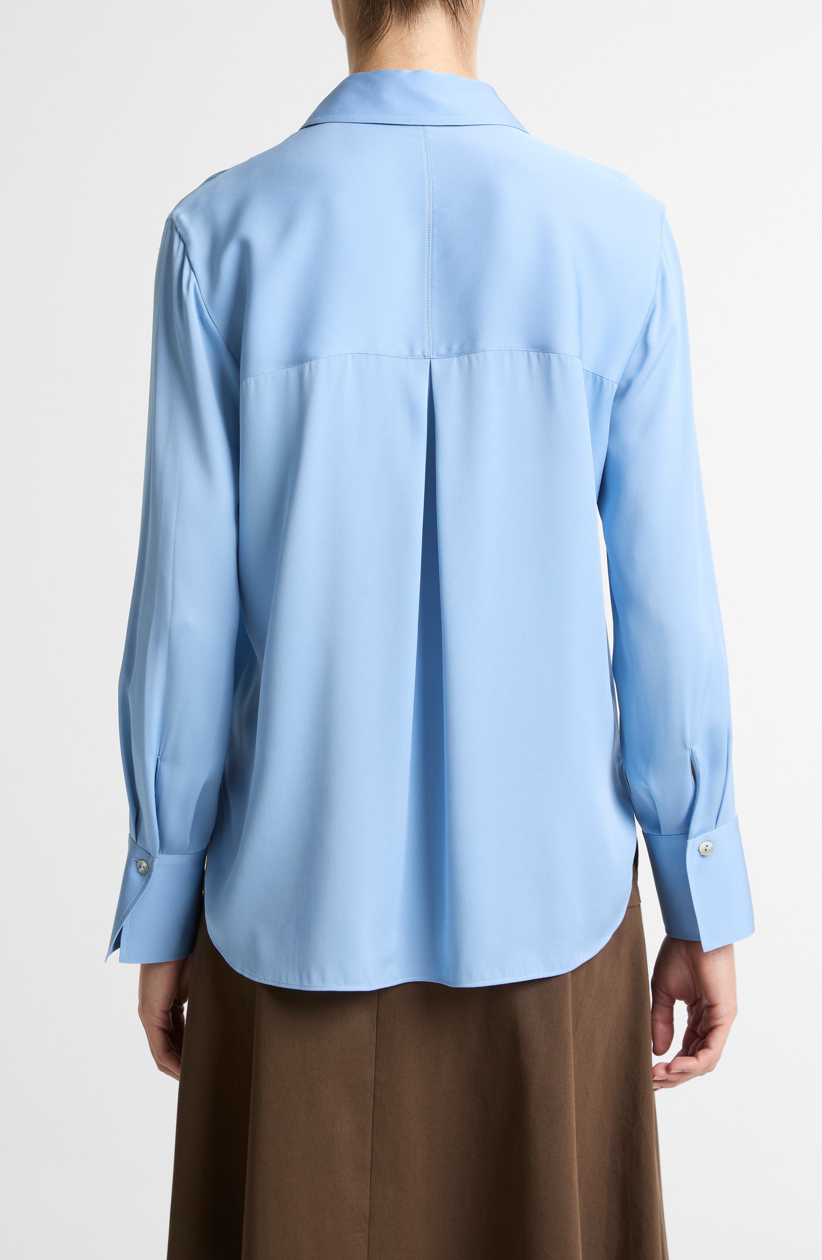 Stretch Silk Button-Up Shirt - image 2