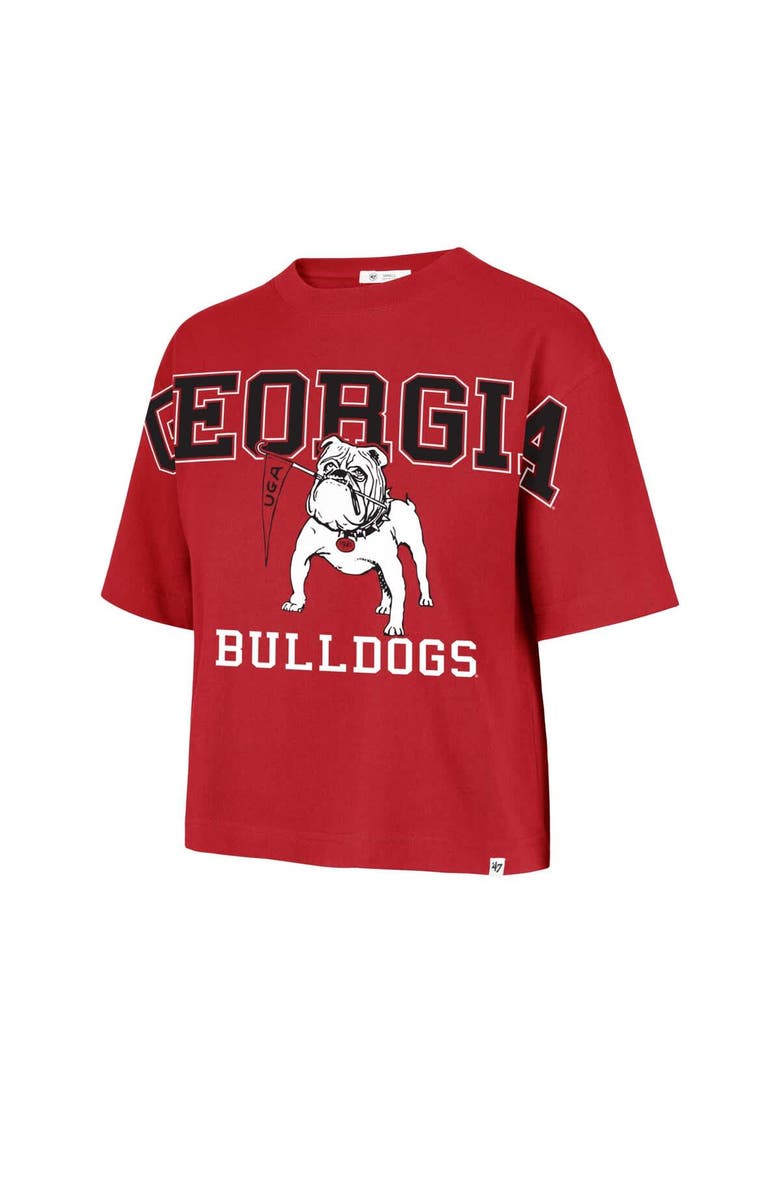 '47 Women's '47 Red Georgia Bulldogs Outreach City Relaxed Cropped T-Shirt, Alternate, color, 