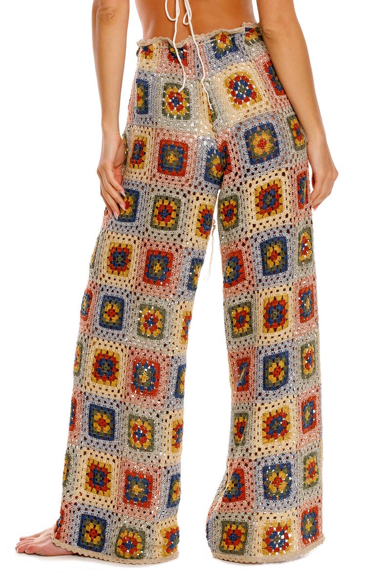 Agua Bendita Roots Harvest Crochet Cover-Up Pants, Alternate, color, 