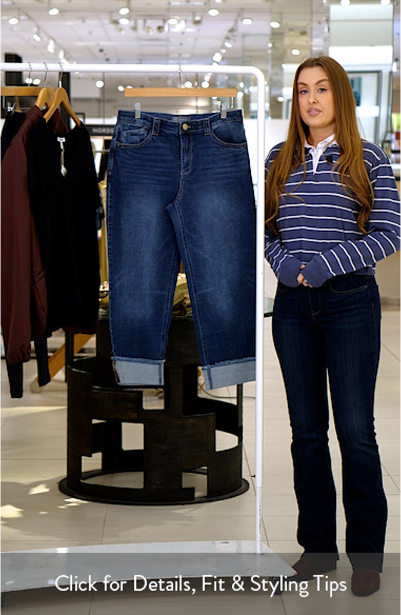 High Waist Fray Hem Jeans, sales video thumbnail