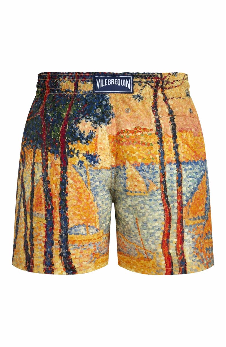 Vilebrequin Men's Voile Et Pins 360 Swim Trunks, Alternate, color, Maïs