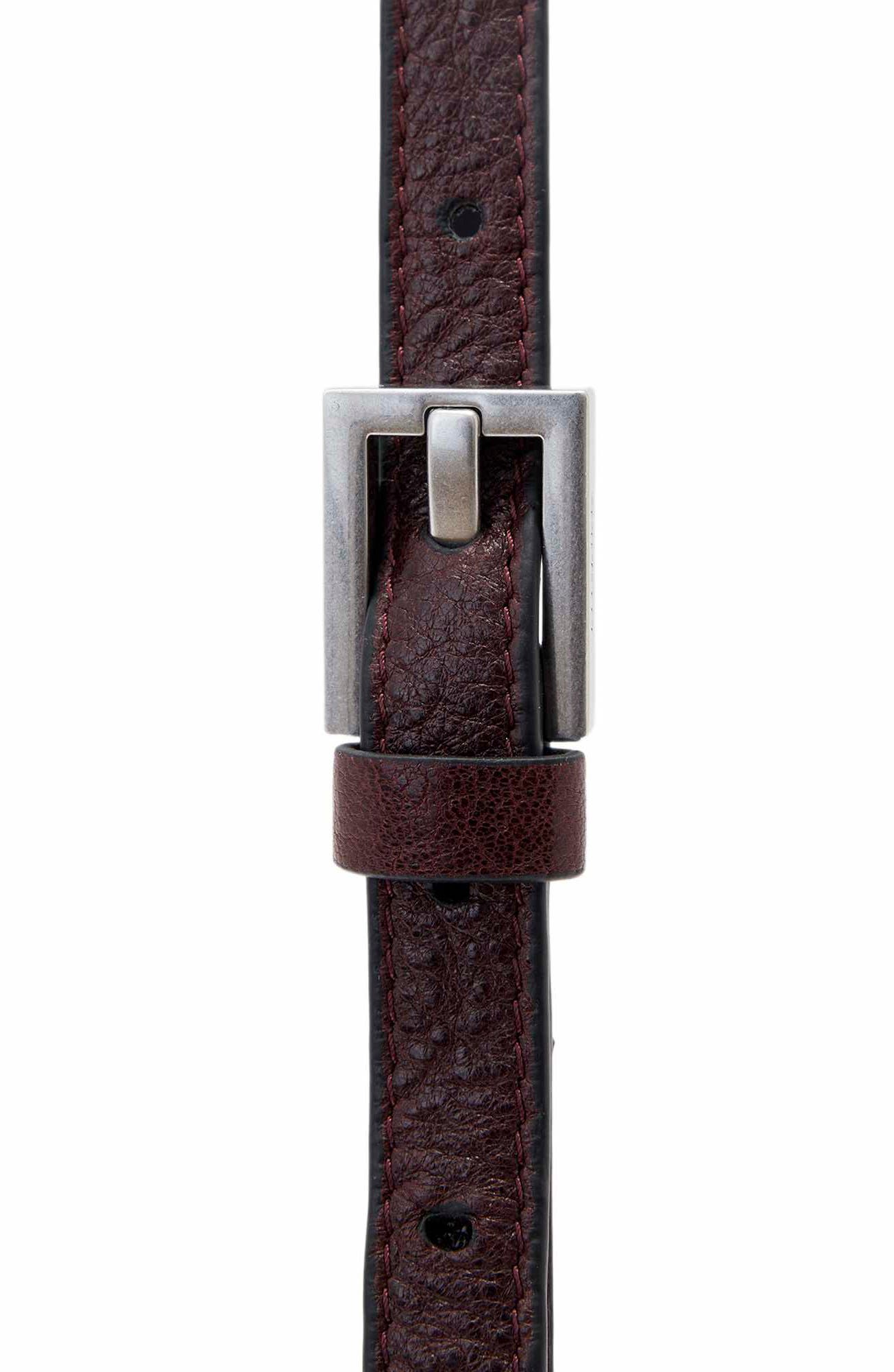Ares Micro Leather Crossbody Bag, Alternate, color, BURNT UMBER RED