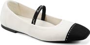 KARL LAGERFELD PARIS Zailey Cap Toe Mary Jane Flat