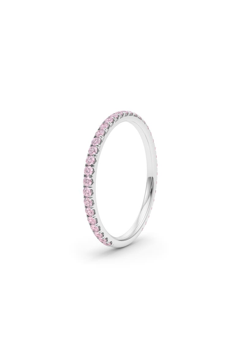 Petite Fancy Pink Lab Created Diamond Eternity Ring, Alternate, color, 18K WHITE GOLD