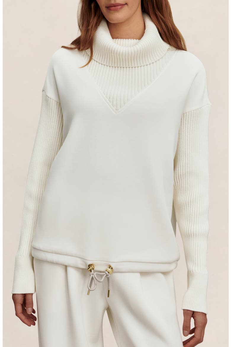 Hannah Cowl Neck Sweatshirt, Main, color, EGRET