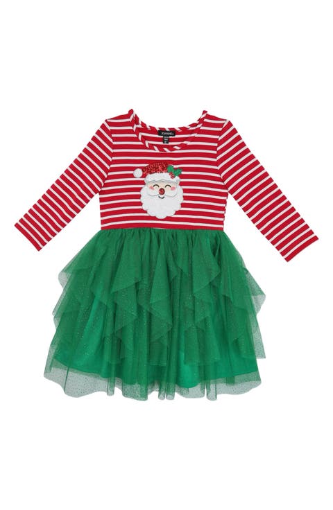 Kids' Santa Appliqué Dress (Toddler & Little Kid)