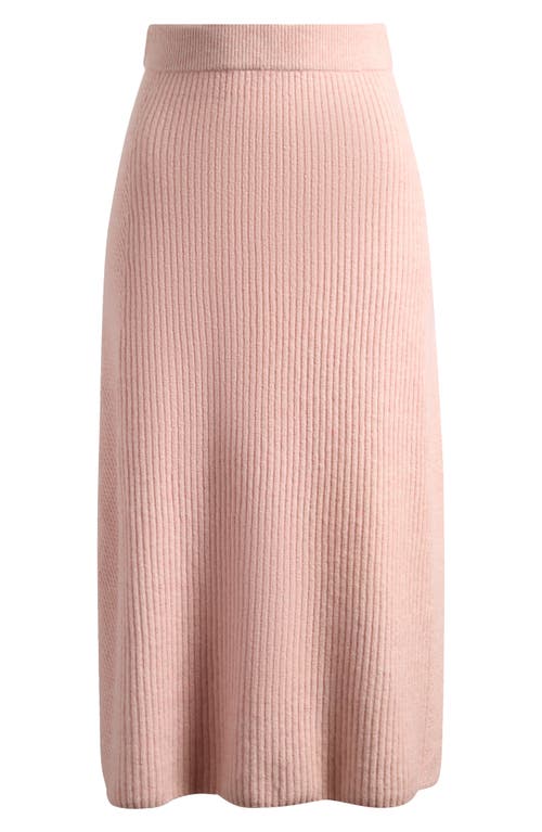 Maje Jandana Rib Knit A-line Skirt In Neutral