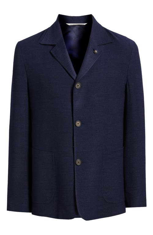 Jack Victor Quest Knit Ready Navy Wool Jacket In Navy