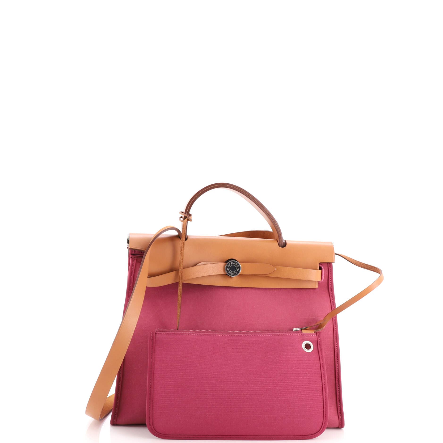 Herbag Zip Leather and Toile 31, Alternate, color, Pink