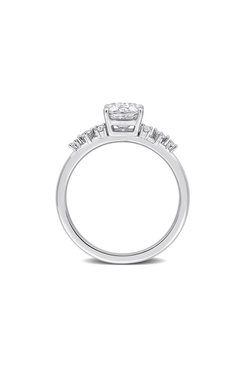 Cushion Cut Moissanite Ring, Alternate, color, WHITE