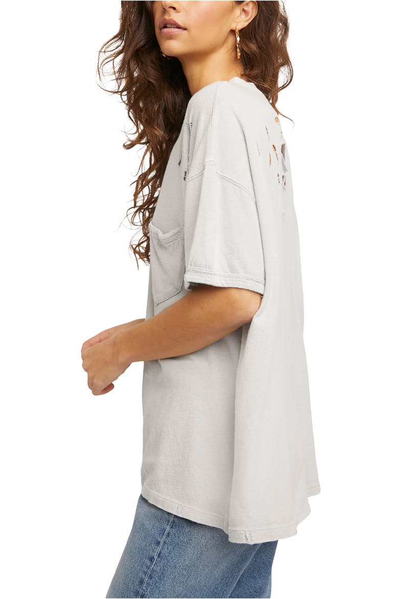 Rubi Ripped Pocket T-Shirt, Alternate, color, LIGHT GREY