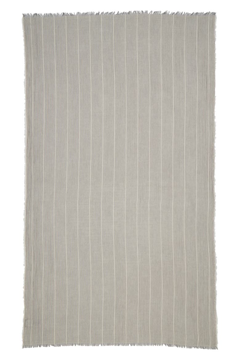 Micro Stripe Cotton Scarf, Alternate, color, LACE/ COASTAL BLUE