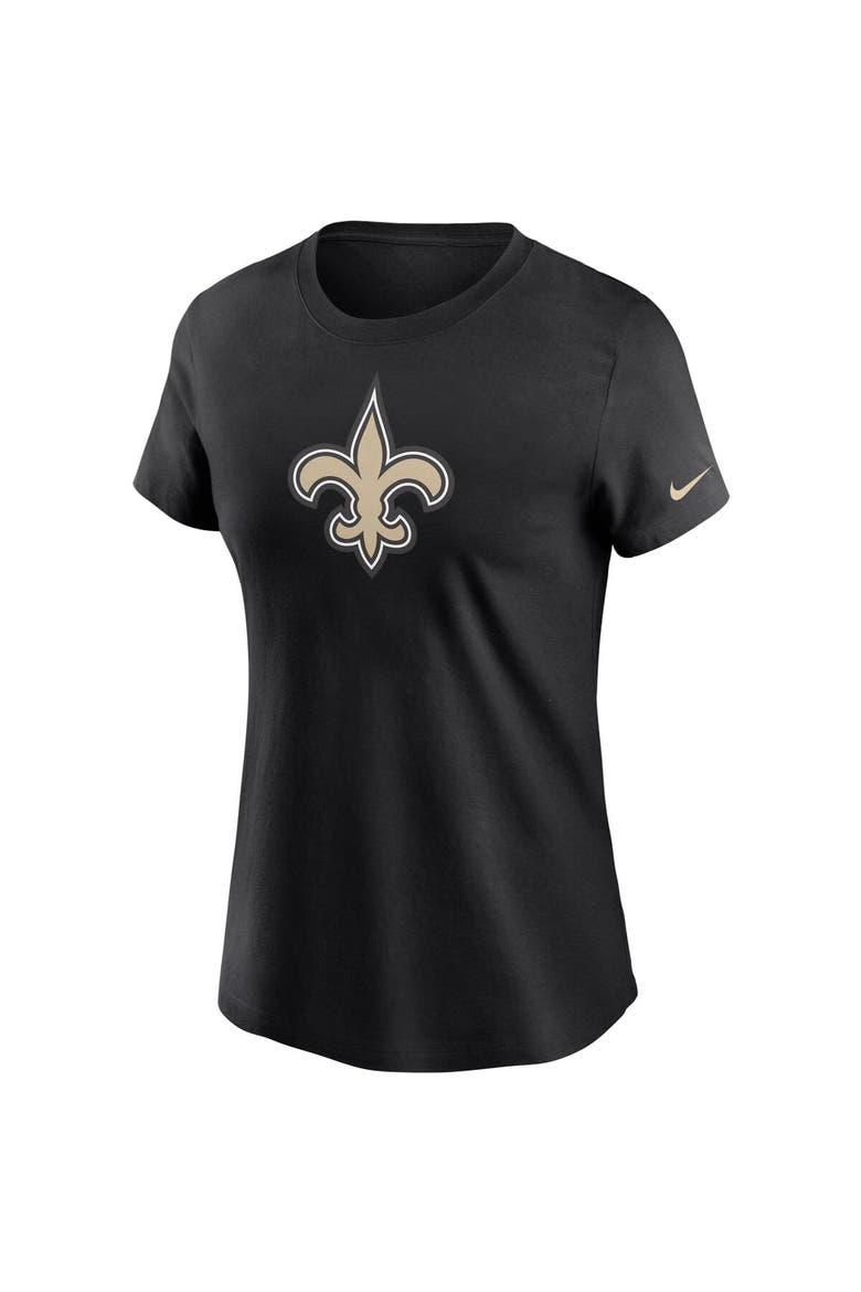 Women's Nike Black New Orleans Saints Logo Essential T-Shirt, Alternate, color, Black
